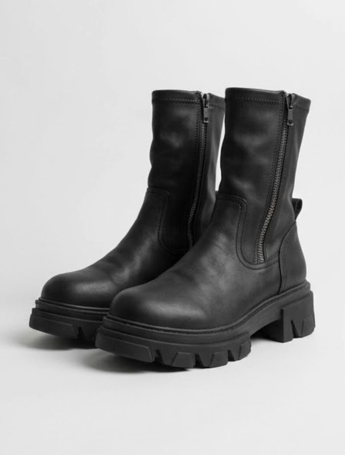 Carvela Black Chunky Side Zip Ankle Boots