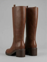 Primark Brown Block Heel Knee-High Boots