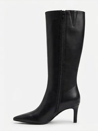 Primark Wide Fit Black Pointed Toe Stiletto Knee-High Boots