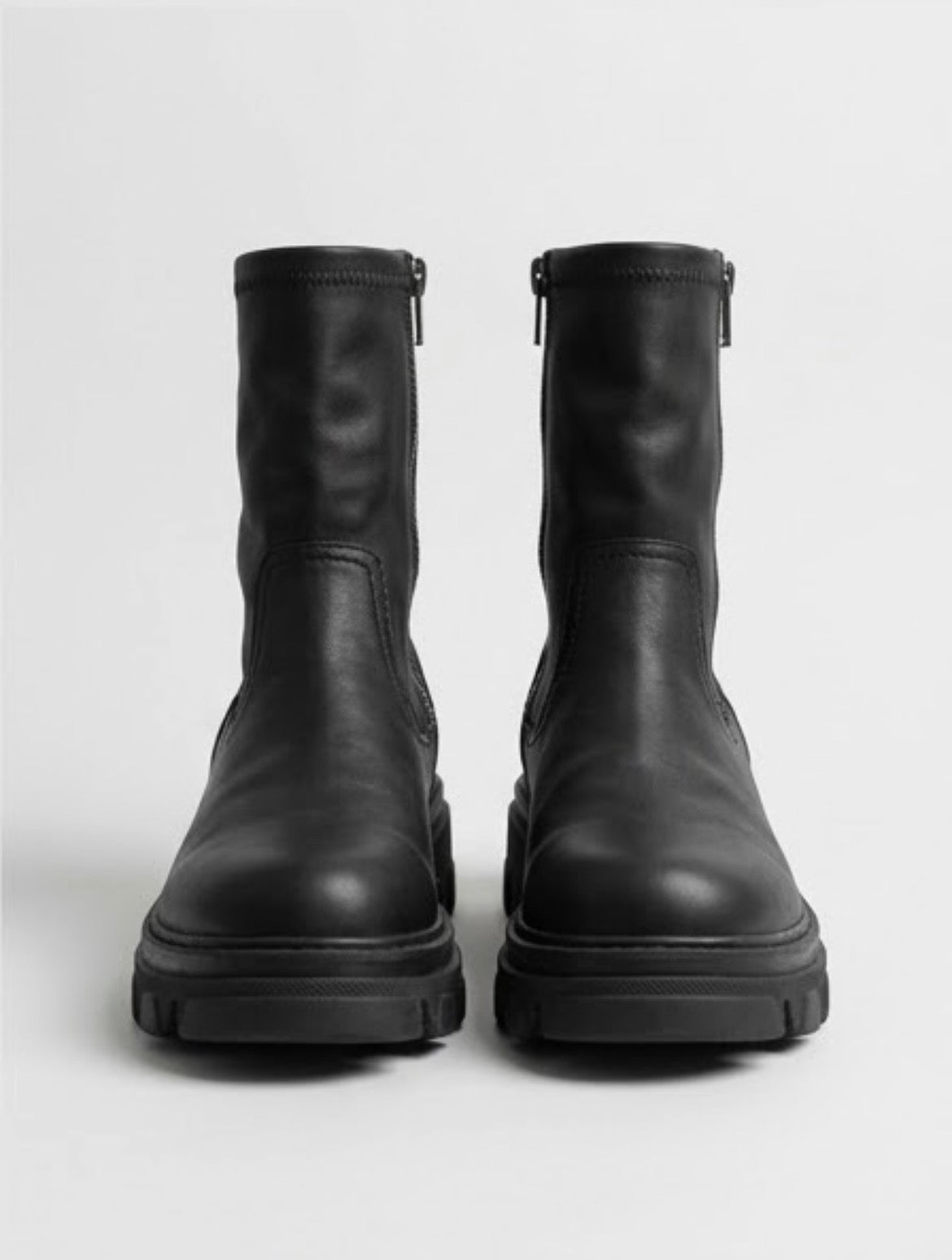 Carvela Black Chunky Side Zip Ankle Boots
