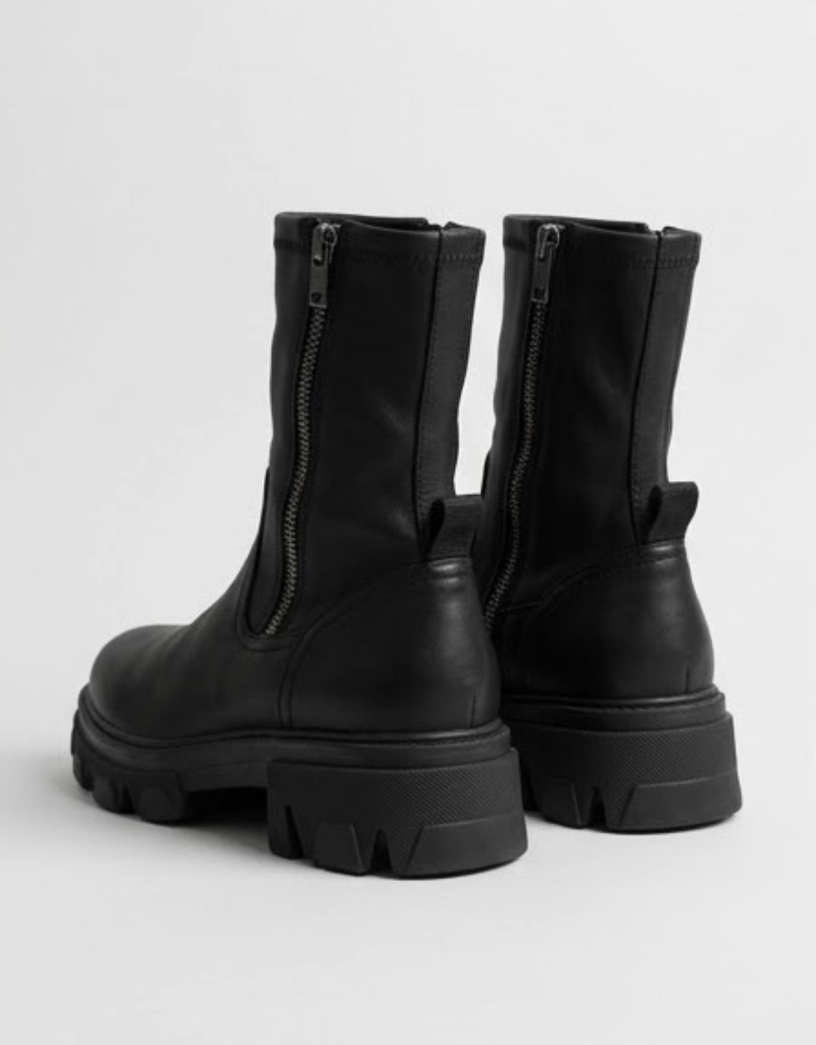 Carvela Black Chunky Side Zip Ankle Boots