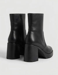 Boohoo Black Chunky Platform Ankle Boots