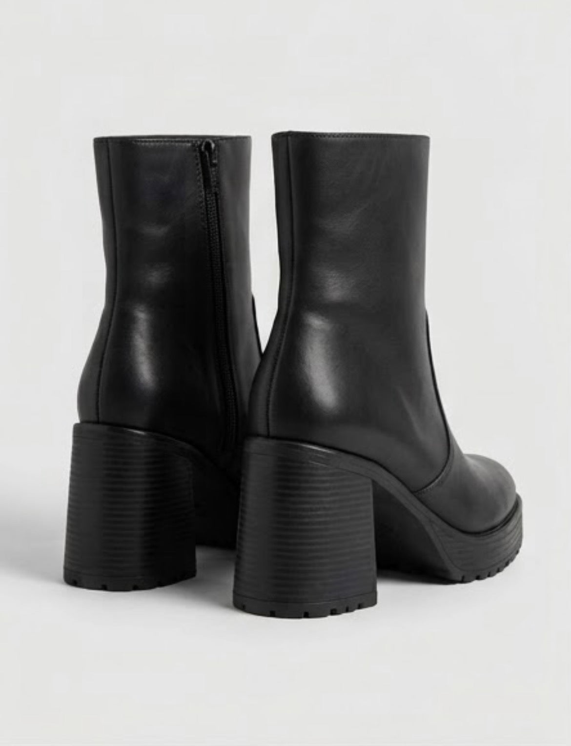 Boohoo Black Chunky Platform Ankle Boots