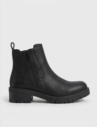 Brave Soul Black Matte Chelsea Boots