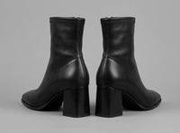 Primark Black Square Toe Block Heel Ankle Boots