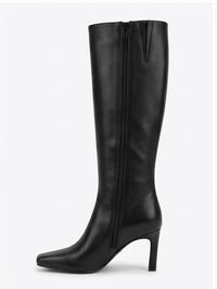 Primark Black Chiselled Toe Heeled Knee-High Boots