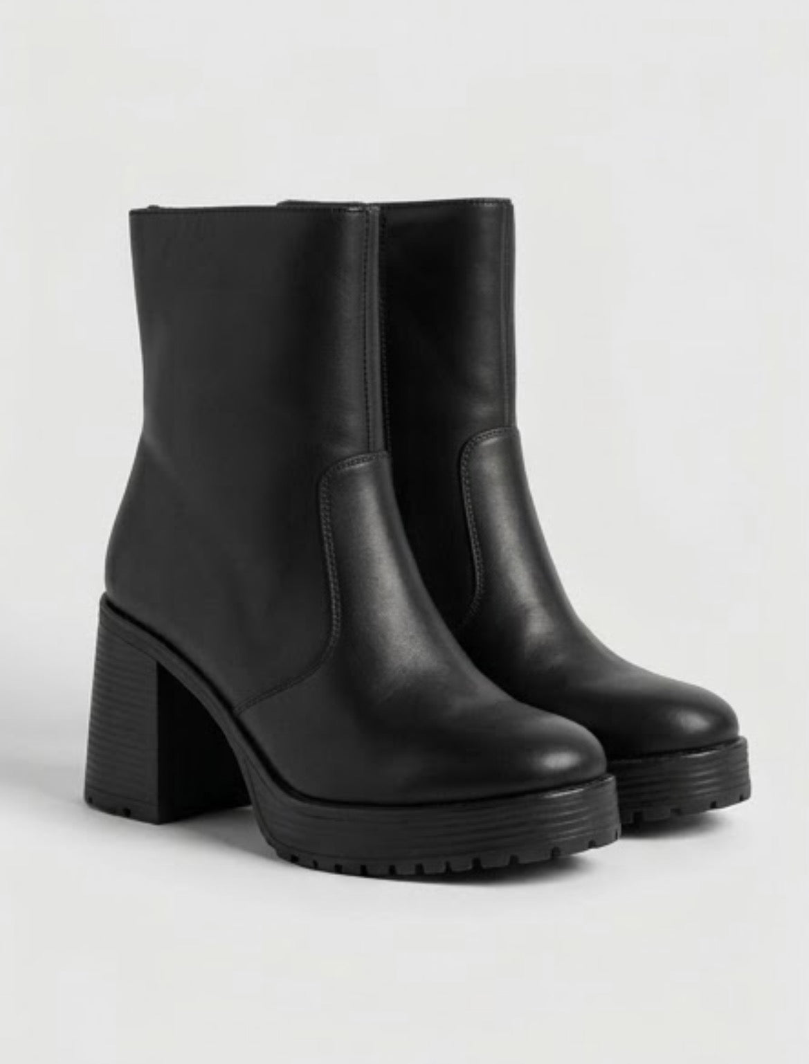Boohoo Black Chunky Platform Ankle Boots