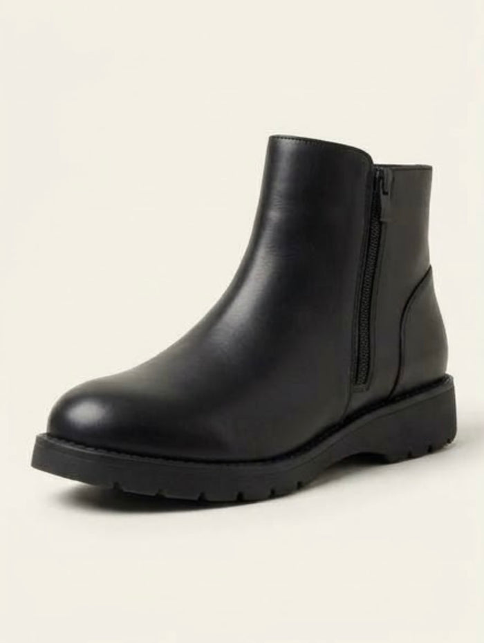 Heavenly Feet Black Side Zip Ankle Boots