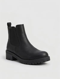 Brave Soul Black Matte Chelsea Boots