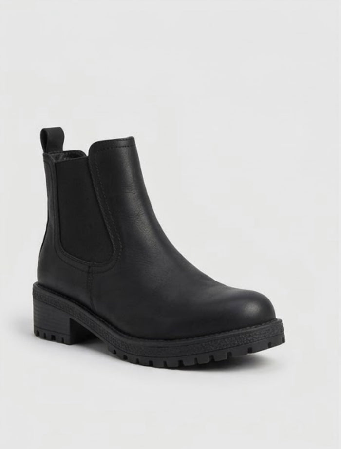 Brave Soul Black Matte Chelsea Boots