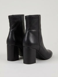 Jones Bootmaker Black Block Heel Ankle Boots