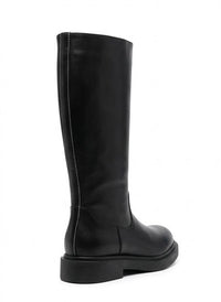 Boohoo Black Knee-High Flat Boots