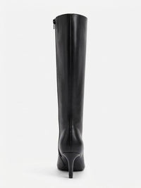 Primark Black Chiselled Toe Heeled Knee-High Boots