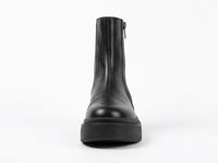 Linzi Black Chunky Ankle Boots with Side Zip