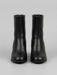 River Island Black Textured Block Heel Ankle Boots