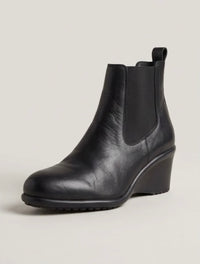Matalan Black Wedge Chelsea Boots