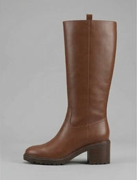 Primark Brown Block Heel Knee-High Boots