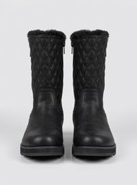 Skechers Black Quilted Fur-Lined Boots