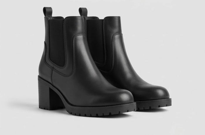 Primark Black Chunky Block Heel Chelsea Boots