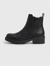 Brave Soul Black Matte Chelsea Boots