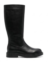 Boohoo Black Knee-High Flat Boots