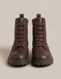 Primark Brown Lace-Up Chunky Ankle Boots