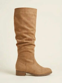 Paula Echevarría x Primark Camel Suede-Effect Slouch Knee-High Boots