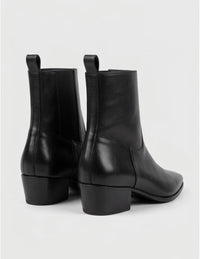 Primark Black Chisel Toe Block Heel Ankle Boots