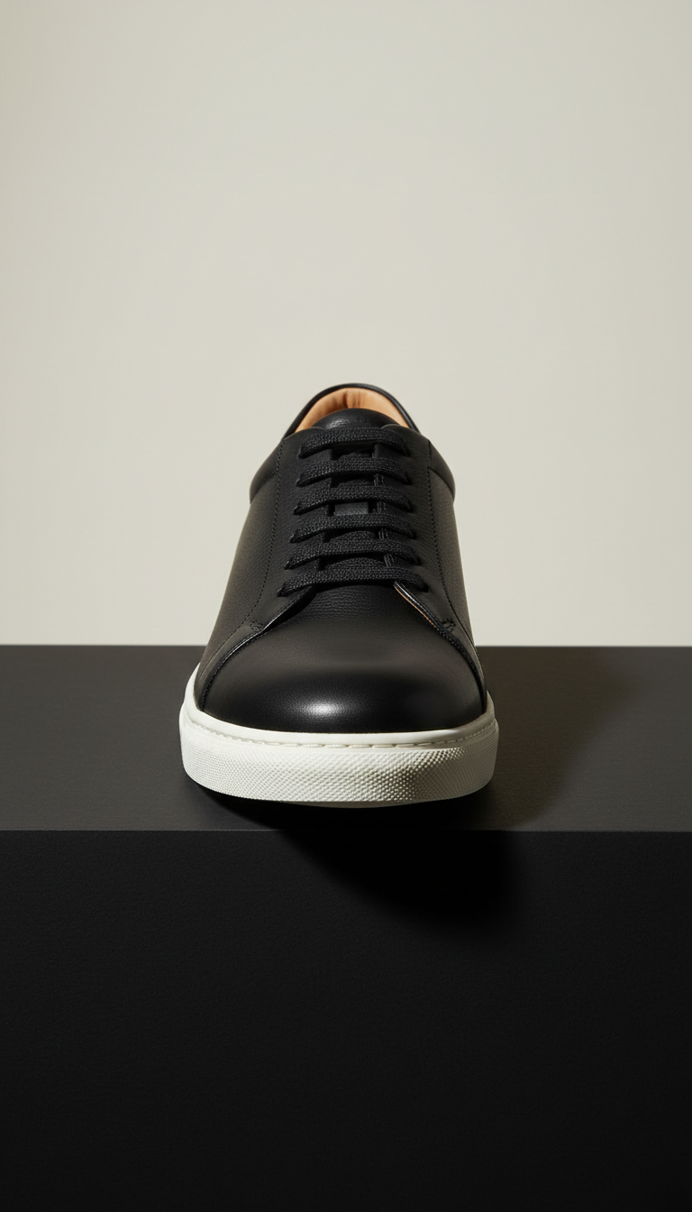 Premium leather low-top sneaker