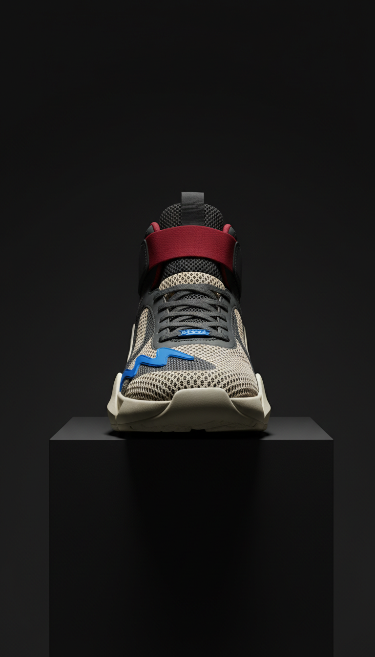 Engineered mesh high-top sneaker